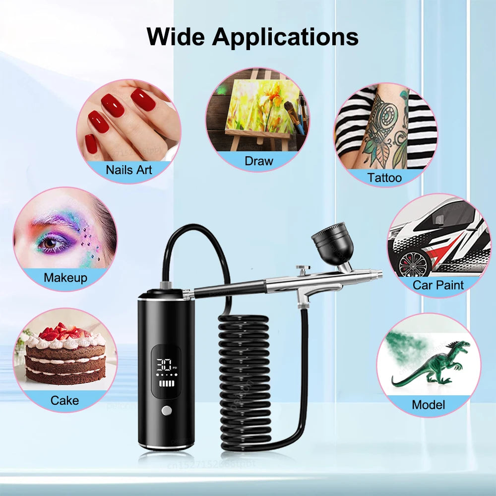 Airbrush with Compressor Portable Airbrush Painting Mini Spray Gun for