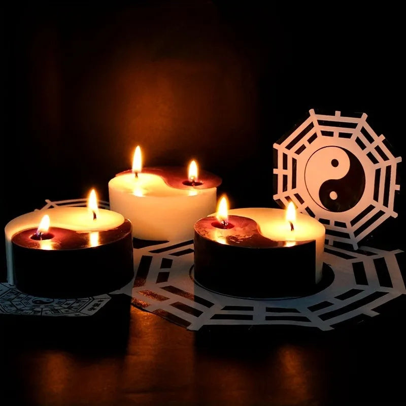 1pc Tai Chi Yin Yang Candle Silicone Molds - DIY Handmade Epoxy Resin