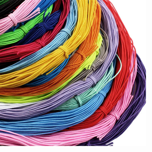 1mm 24M Braided Elastic Cord Beading Threads Stretch String Fabric