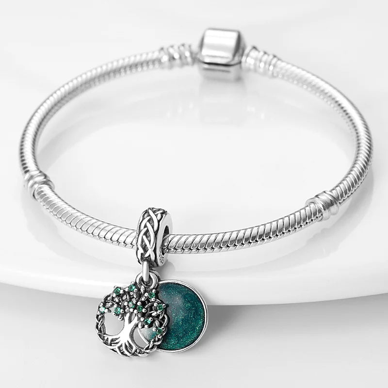 Womens Tree Of Life Pendant Charms Bead For Pandora 925 Silver