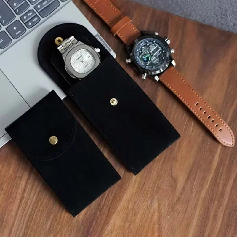 Embers Watch Bag Blue Black Green Watch Box Flannelette Gift Box