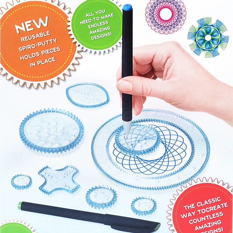 22pcs Spirograph Spiral Art Drawing Kit The Classic Way to Make