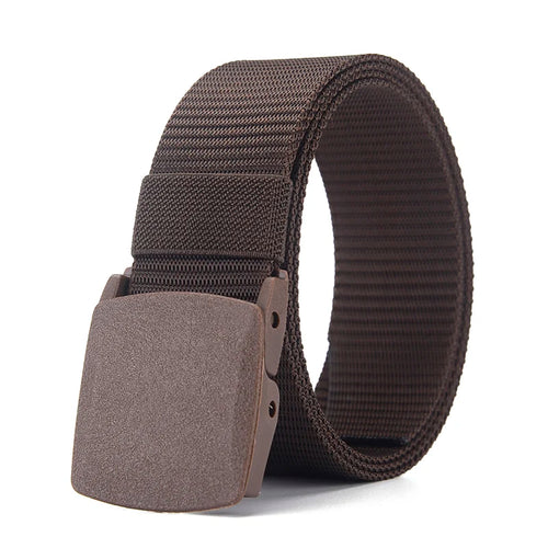 Canvas Belt with Automatic Plastic Buckle - Perfect for Outdoor Sports