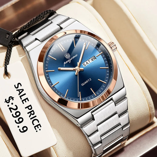 PAAZOMU Luxury Quartz Man Wristwatch Sport Men Watches Waterproof
