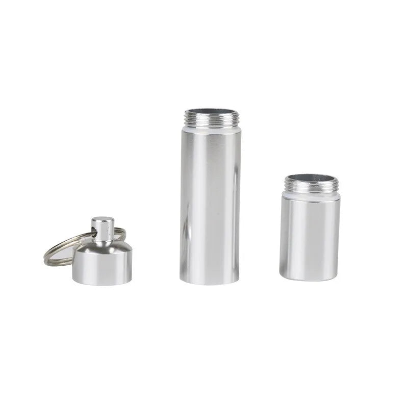 Silver Aluminum Waterproof Cigarette Box Multi-Purpose Pill Toothpick