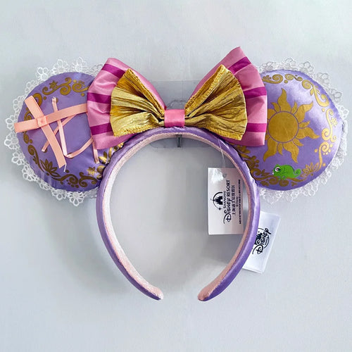 Disney Princess Headband Mickey Ear Rapunzel Snow White Sequin Bow