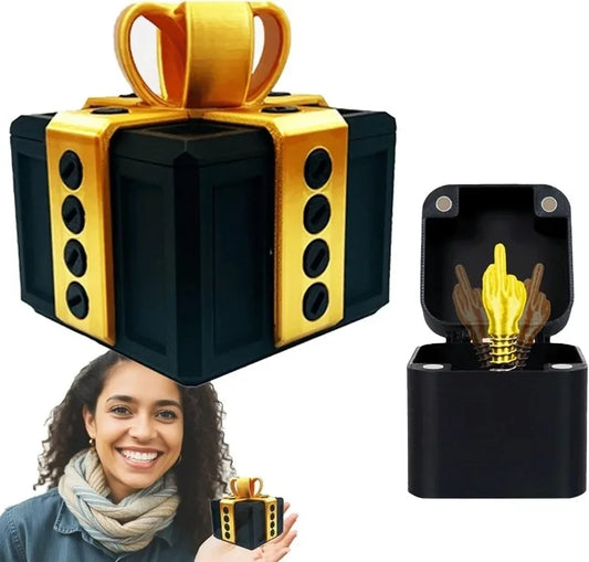 The Annoying Present with Middle Finger in A Box Gift Box with Screws