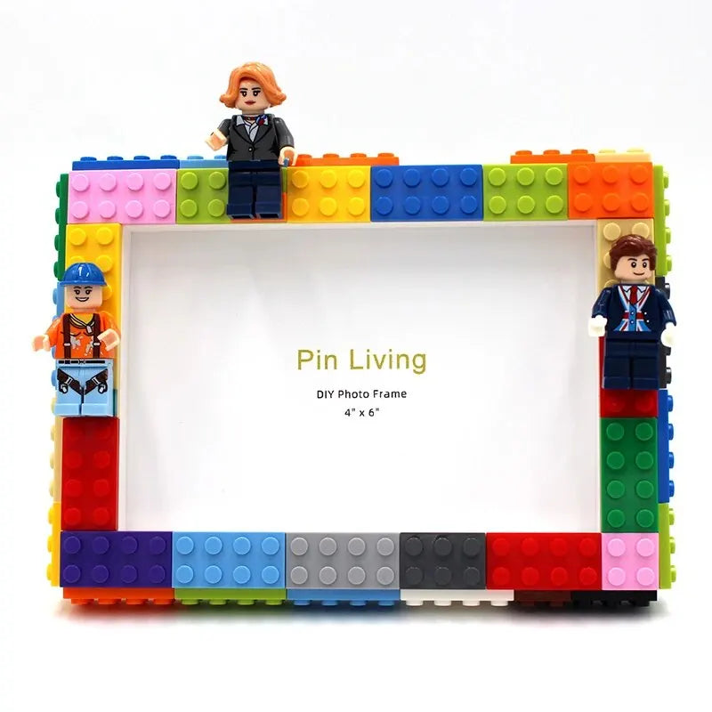 DIY Clourful Building Blocks Photo Frame For Home Decoration Creative