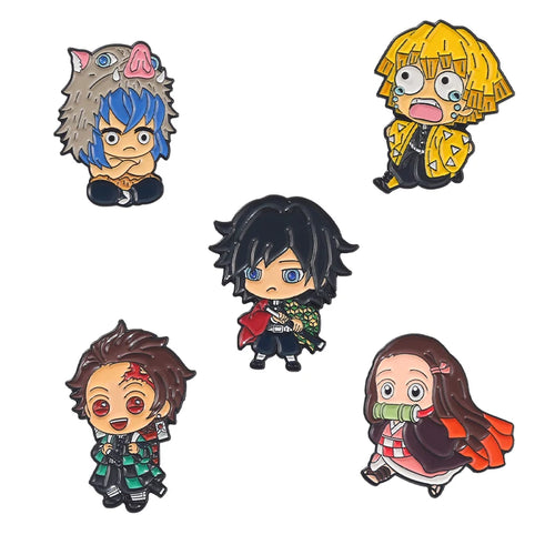 3-6pcs/Set Anime Collection Enamel Pins Custom Cartoon Character