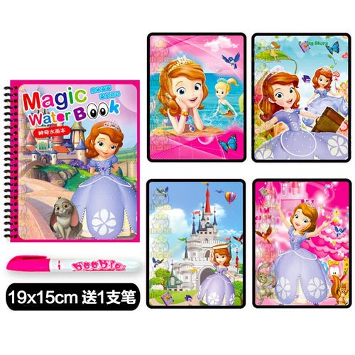Disney Cartoon Frozen Water Painting Drawing Toys Set Graffiti Minnie