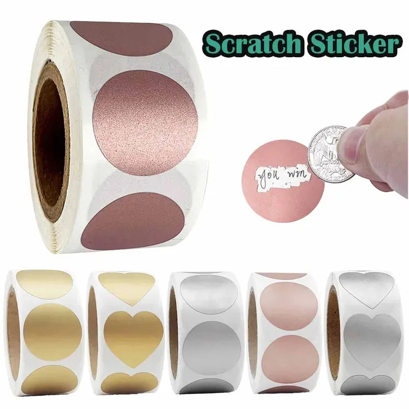 Self-adhesive labels with transparent scratch-off coating for lottery
