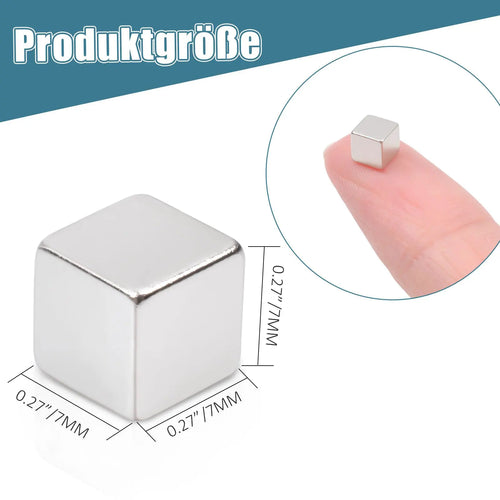 7 x 7 x 7mm Rare Earth Magnets, Small Magnets for Fridge, Whiteboard,