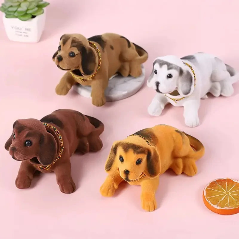 Car Ornaments Shaking Head Dog Doll, Cute Nodding Puppy Dashboard Toys