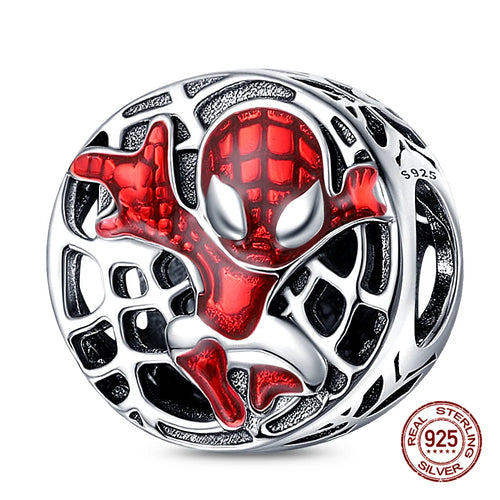 New S925 sterling silver Disney Mickey Mouse pendant bead suitable Fit
