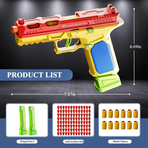 SIG17 Building Block Toy Gun Continuous Firing Blowback Soft Bullet