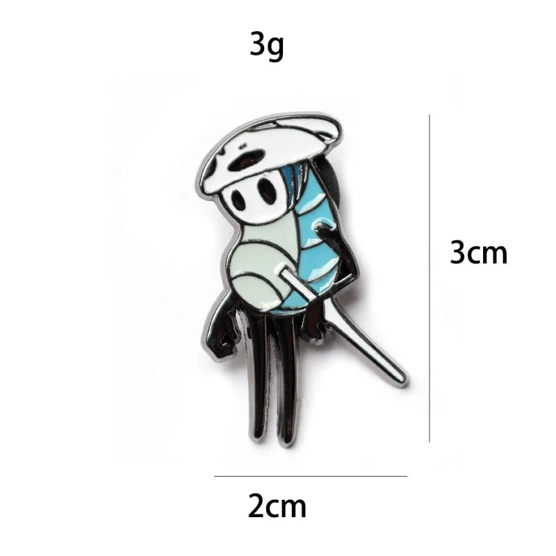 7pcs Hollow Knight Enamel Brooch Cool Character Pins Backpacks