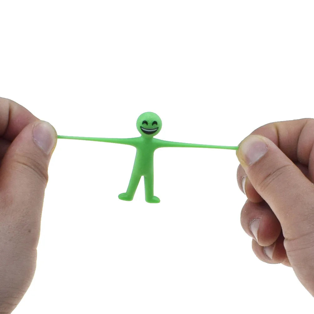 10Pcs Novelty Stretchy Stretch Toy Cute Colorful Yellow Stress Relief