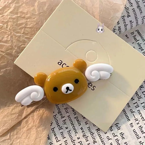 Kawaii Rilakkuma Bangs Side Clip Cartoon Cute Wave Point BB Hair Clip