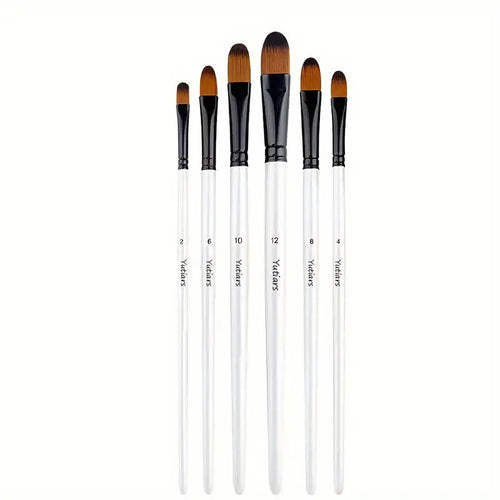 Yutiars Professional Artist Paint Brush Set - 6/24 PCS, Nylon Bristles
