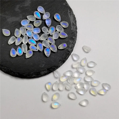 30Pcs Gradient Color 6x9mm  Water Drop Shape Beads Czech Glass Beads