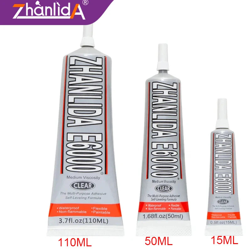 Zhanlida E6000 Clear Contact Adhesive For Jewelry Rhinestonne Crafts