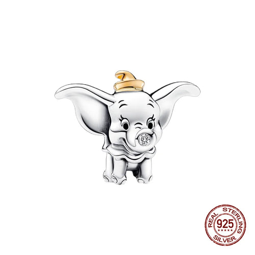 New S925 sterling silver Disney Mickey Mouse pendant bead suitable Fit
