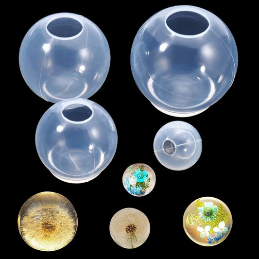 20-100mm Ball Shape Silicone Mold 3D Planet Ball Epoxy Resin Mould for