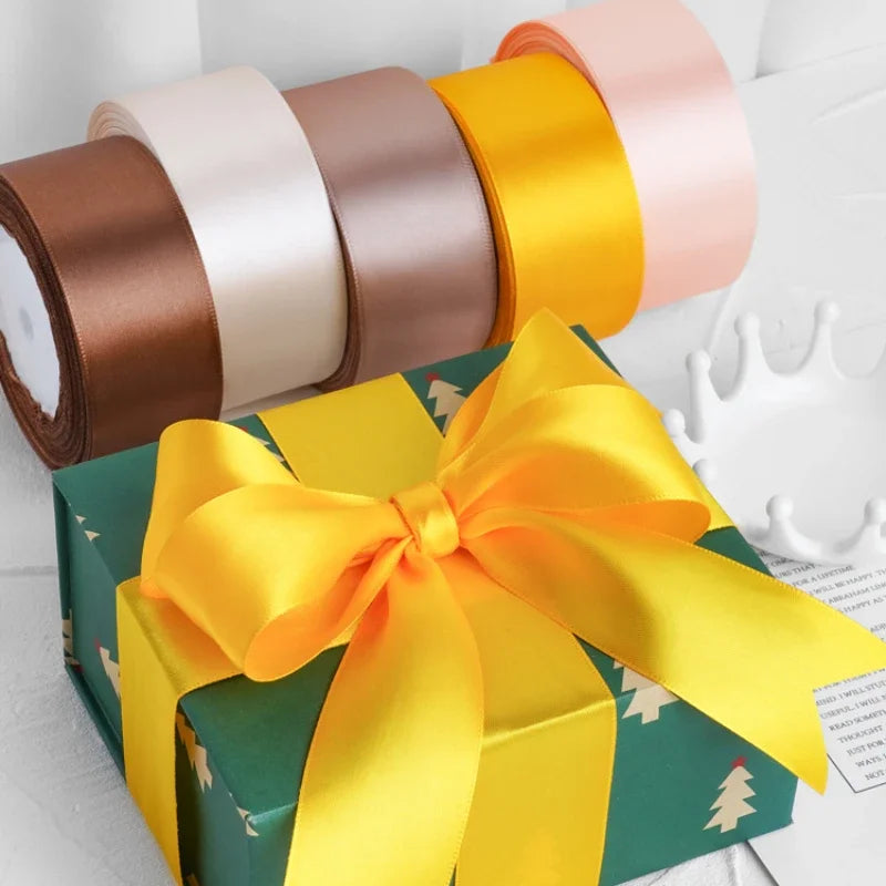 25yards/Roll 40mm Satin Ribbons Crafts Bow DIY Gift Wrap Wine Red