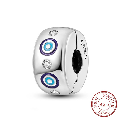 Fit Original Charms Beads 925 Sterling Silver Clip Charms Zircon