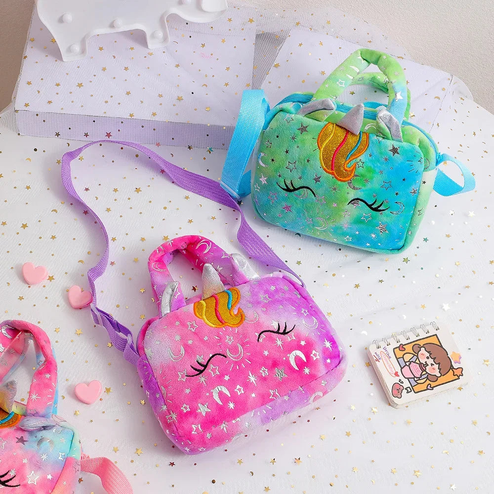 Sweet Unicorn Handbags For Girls Lovely Kids Crossbody Bag Children