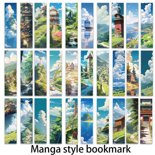 30pcs Hayao Miyazaki Manga Style Bookmarks Student Gifts DIY Creative