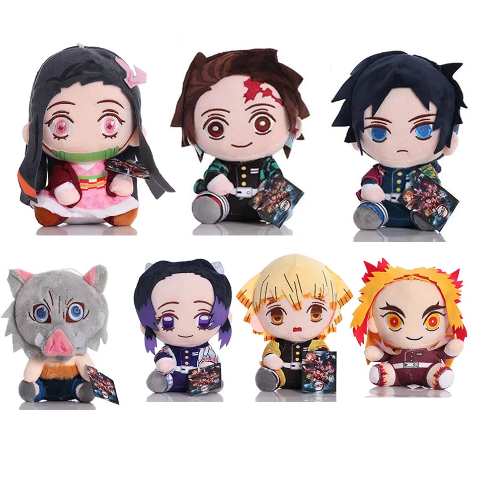 New 20cm Hot Demon Slayer Plush Dolls Lovely Anime Kimetsu No Yaiba