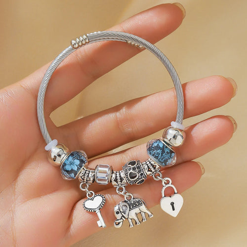1 Women's Pan Family Style Elephant Peach Heart Life Tree Pendant