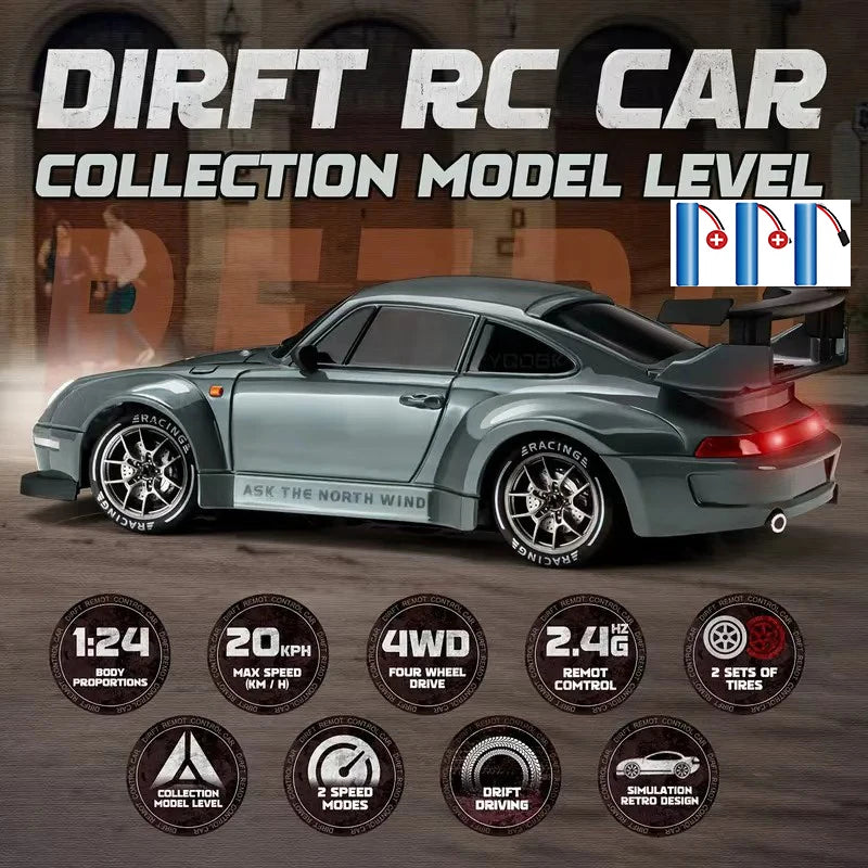 4WD RC Drift Car 2.4GHz 4x4 Racing RTR Radio Truck LED Lights Stunt