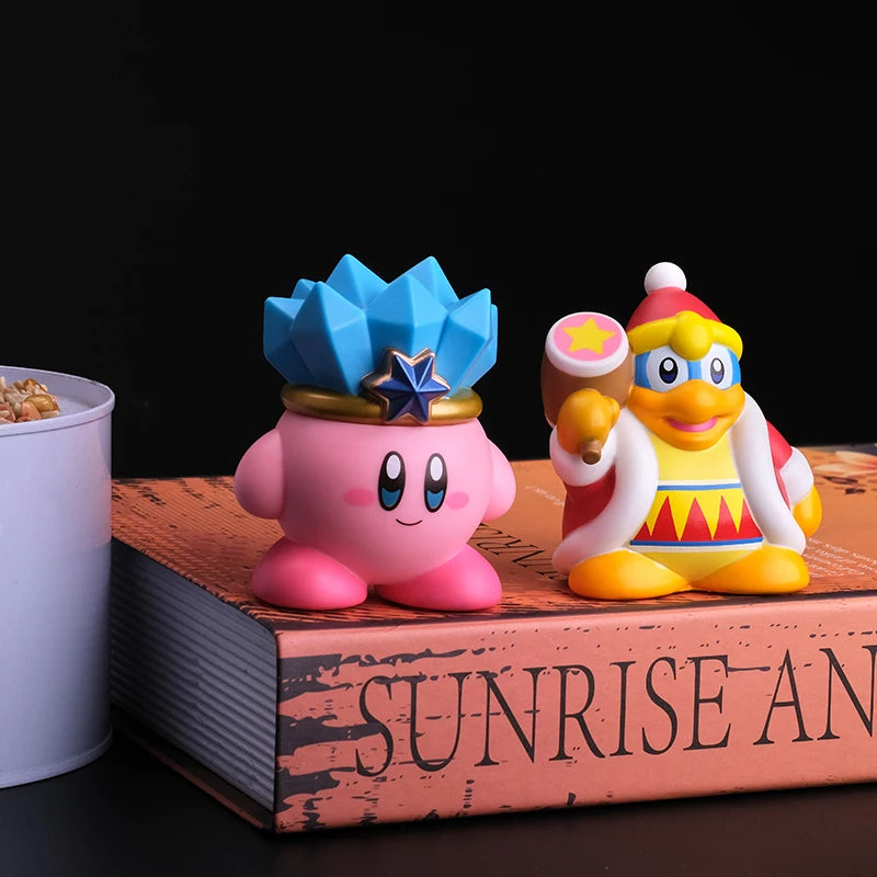 8Pcs/Set Games Star Kirby Anime Figure  Cute Cartoon Pink Kirby Mini