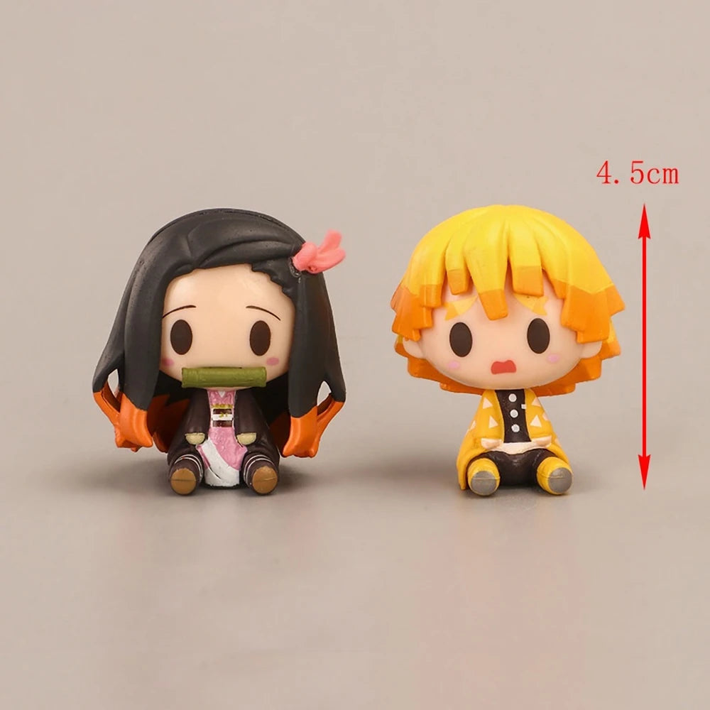4PCS/Set Anime Demon Slayer Nezuko Tanjirou Zenitsu Inosuke Mini