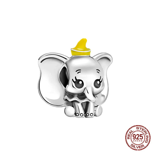 New S925 sterling silver Disney Mickey Mouse pendant bead suitable Fit