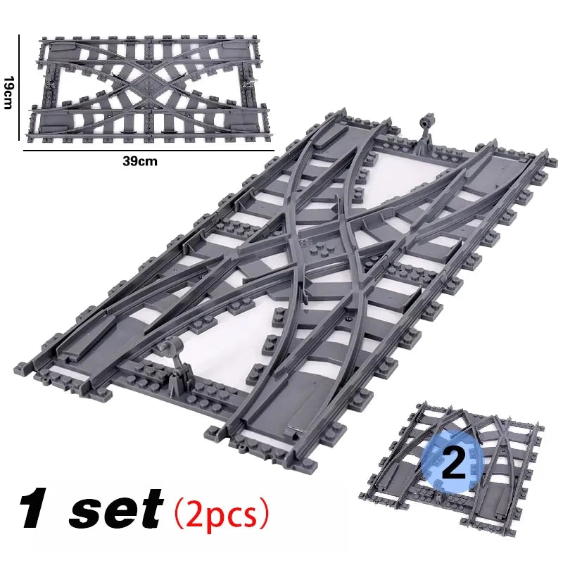 NEW City Trains Flexible Tracks Soft Straight Curved Rails Switch