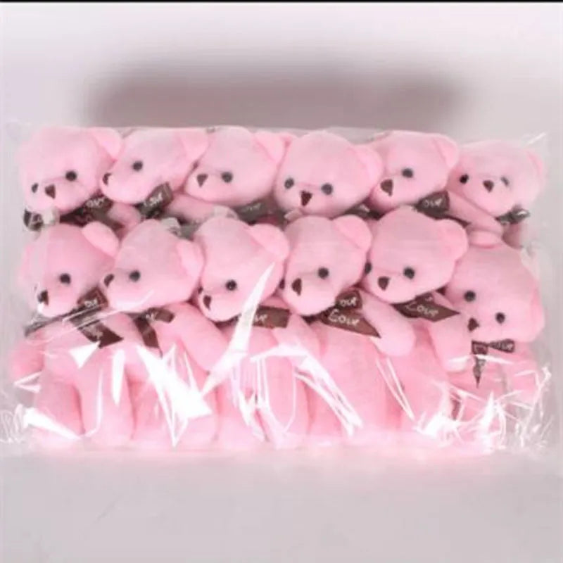 12Pcs/Lot Soft Stuffed Bear Plush Toys Mini Teddy Bear Dolls Toy Small