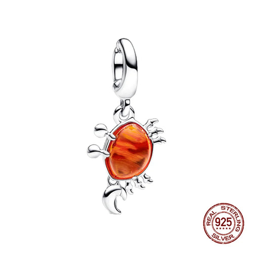 New S925 sterling silver Disney Mickey Mouse pendant bead suitable Fit