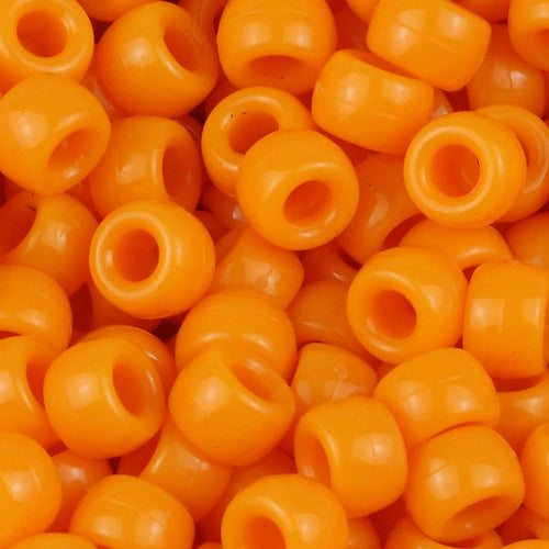 100/400pcs 6x9mm Solid Color Large Hole Pony Beads DIY Jewelry Making