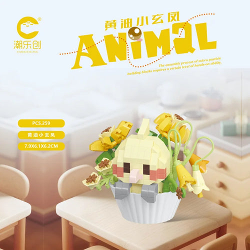 Cute dessert small animals potted bouquet cartoon doll panda puppy