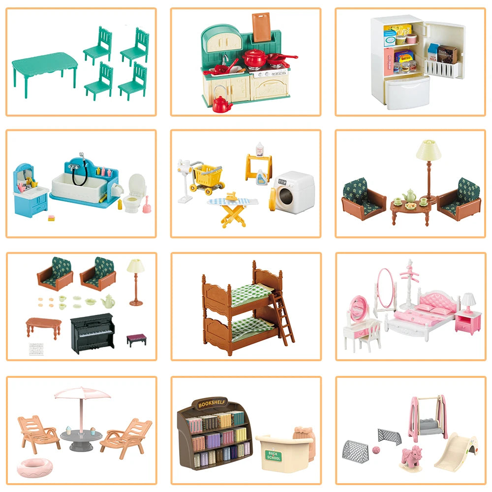 Forest Family Doll 1:12 Dollhouse Kitchen Accessories Mini Model