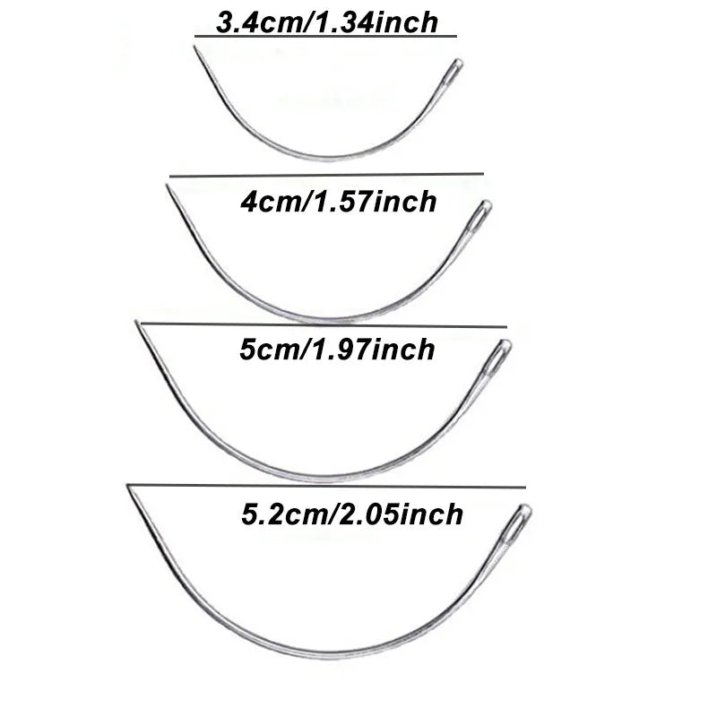 4Pcs Sewing Curved Needle Leather Craft Sewing Accessories C Type
