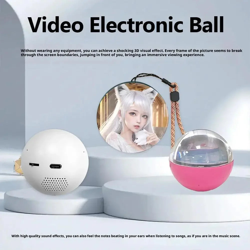 3D Video Crystal Ball DIY Memory Art Glass Ball Lamp Spherical Pixel
