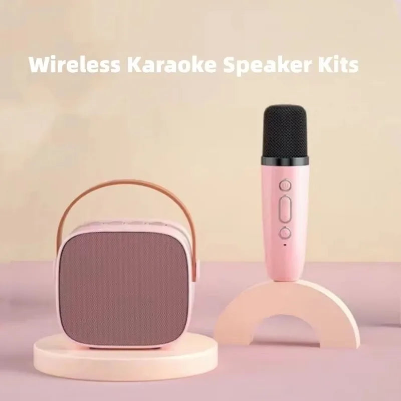 Portable Wireless Dual Microphones Karaoke Machine HomeKTV DSP System