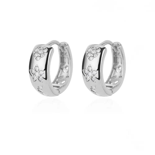 Stainless Steel Star Hoop Earings For Women 2024 Trend New In Luxury