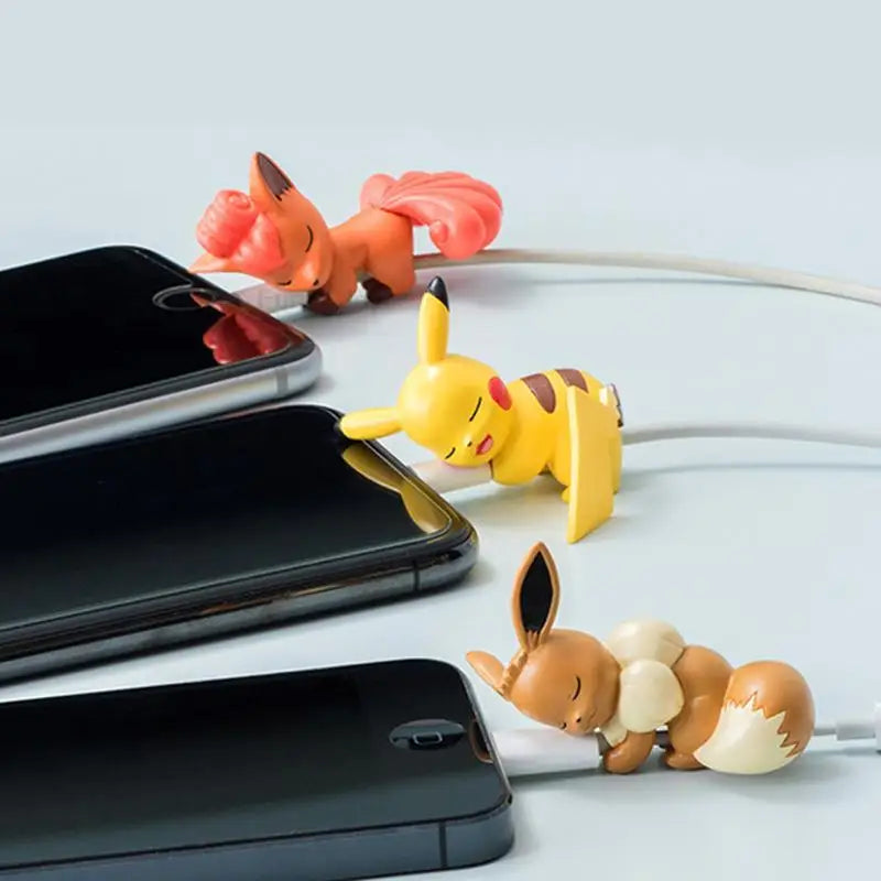Hot Anime Figure Usb Protective Case Cable Bite Pikachu Cup Pet Eevee