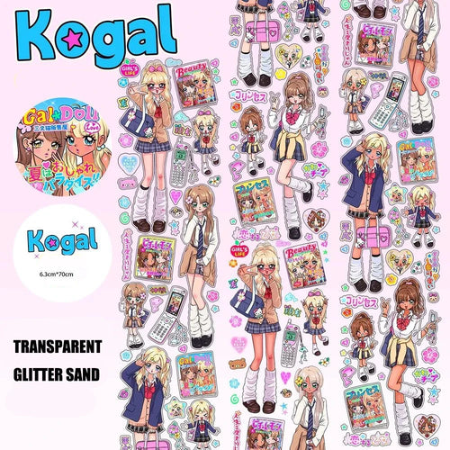 70cm Shibuya Hottie Vintage Showa Stickers for Craft Supplies