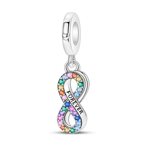 Charms Beads 925 Sterling Silver Tree of Life Peach Heart Sweet Love